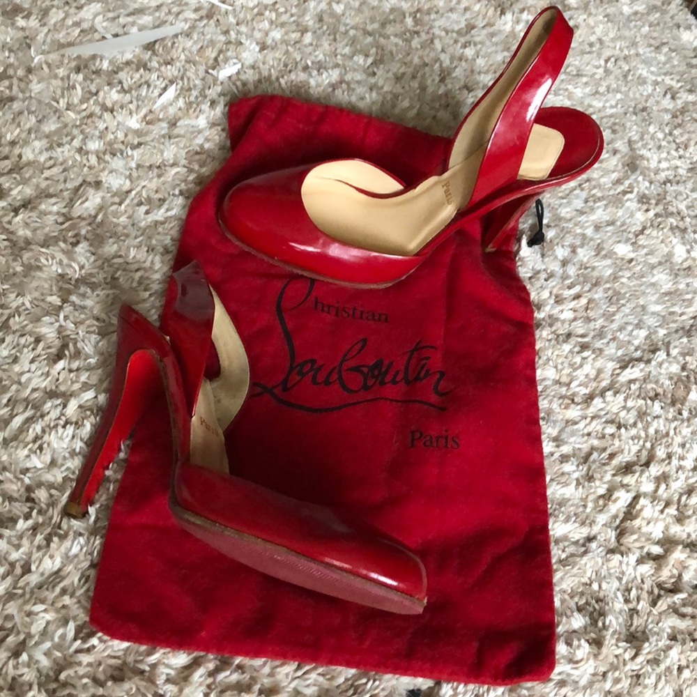 Red Sling Back Christian Louboutin Heels